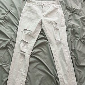 white ripped jeans